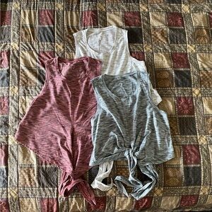 ZYIA Infinity Tank Tops - Small - Lot of 3 - Tie Wrap Waist